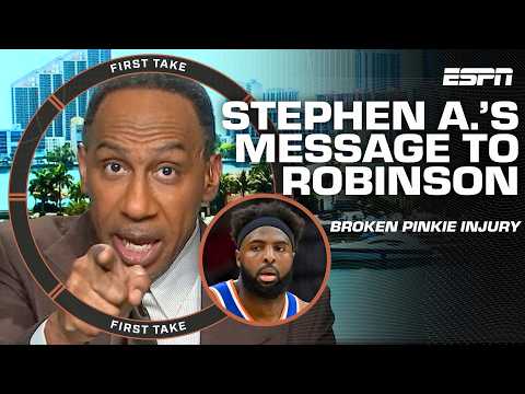 Stephen A. LOSES IT over Mitchell Robinson’s injury ๐ก๐ฃ๏ธ ‘YOU BETTER PLAY!’ | First Take