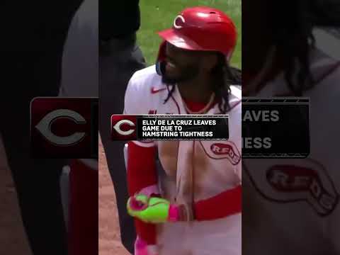 Elly de la Cruz exits today’s game with hamstring tightness #mlb #reds #ellydelacruz #baseball