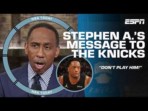 Stephen A. CRASHES THE SET to send a MESSAGE to the Knicks 🗣️ ‘DON’T PLAY OG!’ | NBA Today