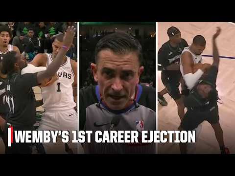 Victor Wembanyama ejected from Game 4 for elbowing Naz Reid 😳 | NBA on ESPN