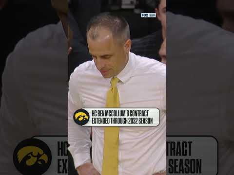 University of Iowa announced Ben McCollum’s contract has been extended through the 2032 season #iowa