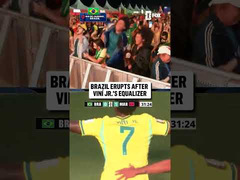 Brazil’s fans let loose after Vini delivered the moment they were waiting for