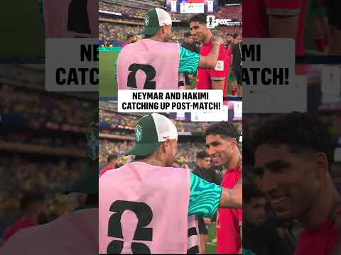 A shared moment between Neymar and Hakimi after a thrilling draw
