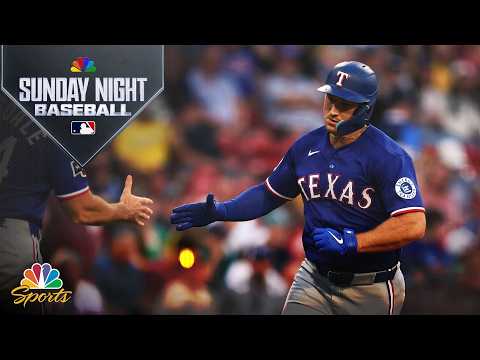 Wyatt Langford CRUSHES first pitch of game over Green Monster | Sunday Night Baseball | MLB on NBC