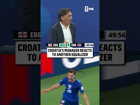 Croatia’s manager going through all the emotions in the first half