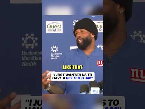 OBJ was asked if he had any regrets after his first stint with the Giants