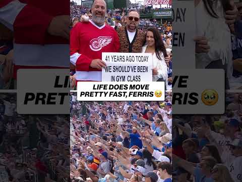 Ferris Bueller is back 41 years later 🤒 #ferrisbueller #cubs #80s #mlb