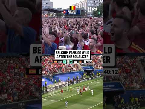 Scenes in Brussels as De Ketelaere draws Belgium level 🇧🇪