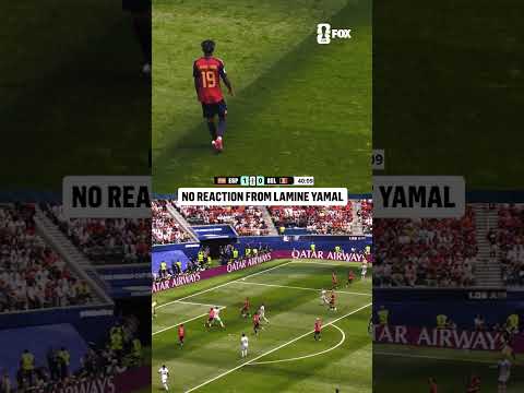 Lamine Yamal looks on a Belgium finds the equalizer against Spain