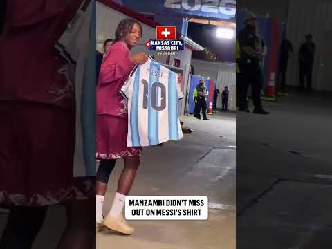 Injury couldn’t keep Johan Manzambi from getting his hands on the GOAT’s jersey 🇨🇭🇦🇷
