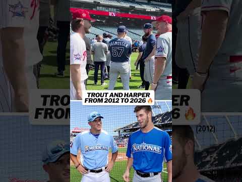 Bryce Harper and Mike Trout sharing the All-Star spotlight once again ⭐️ #mlb