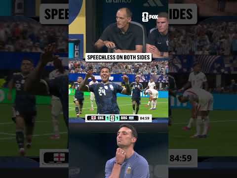 Similar reactions on both sides of the pitch as Argentina find the equalizer