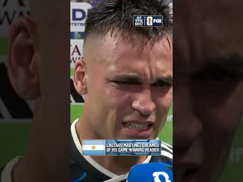 A moment that one could only dream of, until Lautaro Martínez made it a reality 🇦🇷