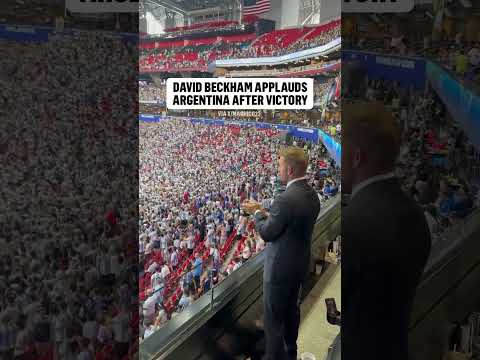 England legend David Beckham stayed to show respect to Argentina after they defeated the Three Lions