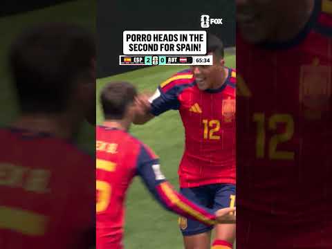 2-0 FOR SPAIN 🇪🇸 Álex Baena finds Pedro Porro off the cross to double Spain’s advantage!