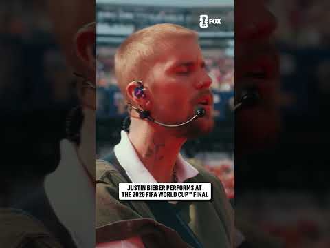 Justin Bieber performs ‘Everything Hallelujah” at the FIFA World Cup Halftime Show