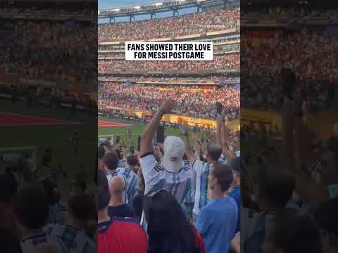 Messi takes it all in as fans still chanted his name despite the loss