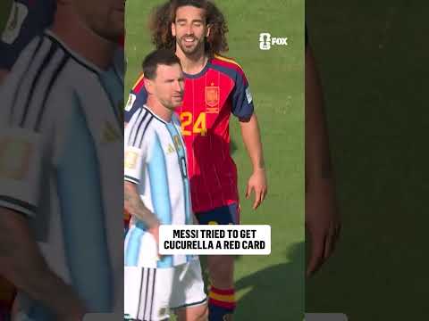 Messi really tried to get Cucurella a red card for covering his mouth