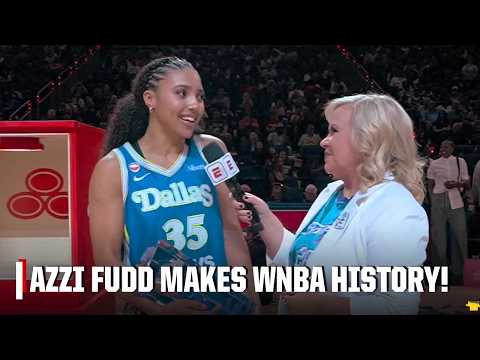 Azzi Fudd reacts to becoming FIRST-EVER rookie to win WNBA 3-Point Contest 🏆 | WNBA on ESPN