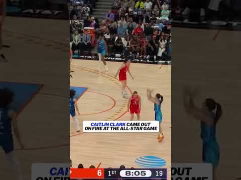 Caitlin Clark was showing off the range early #wnbaallstar #wnba