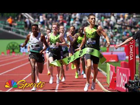 Cameron Myers holds off Yared Nuguse for Bowerman Mile win at Prefontaine Classic | NBC Sports