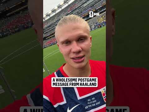 Erling Haaland is in high spirits after Norway’s win