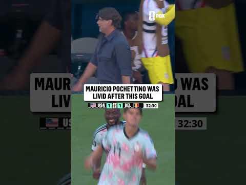 Mauricio Pochettino visibly frustrated after the second Belgium goal