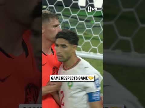 Hakimi had to dap up the defender after that tackle on him