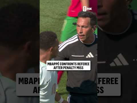 Mbappé’s reaction after missing a penalty following a lengthy VAR review