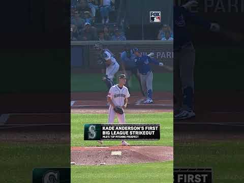 SAVE THAT BALL! Kade Anderson has his first MLB strikeout! 💪 #kadeanderson #mariners #mlb