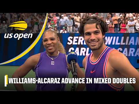 Serena Williams & Carlos Alcaraz react to mixed doubles win 🔥 ‘IT’S GOOD TO BE BACK!’ | 2026 US Open