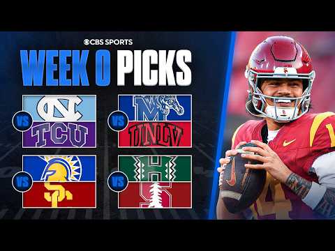 Picks for EVERY Week 0 game in College Football ✅