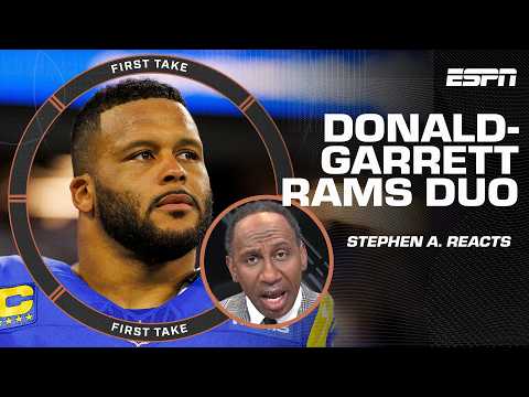 FRIGHT NIGHT 😨 Stephen A. reacts to the Rams’ Aaron Donald-Myles Garrett duo | First Take