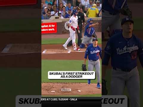 SKUBAL’S FIRST K AS DODGER 💪 #Dodgers #skubal #mlb #pitching #strikeout