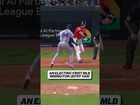 Jefry Yan records his first MLB Strikeout! ⚾️🚨 #mlb #baseball #strikeout