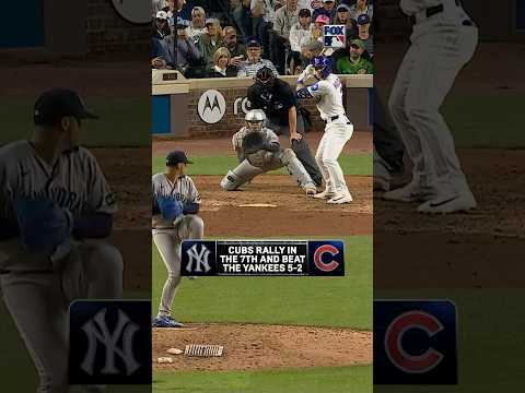Cubs answer back and even up the series against the Yankees! #cubs #yankees #pca #mlb #baseball