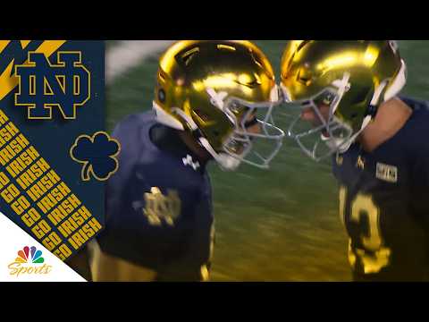 CJ Carr muscles it in at the goal line to break it open for the Irish | Notre Dame on NBC Sports