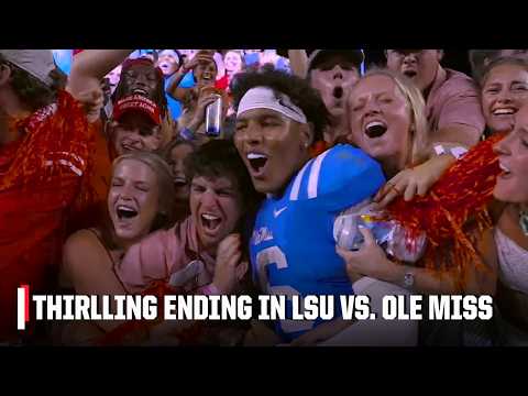MUST-SEE ENDING BETWEEN LSU AND OLE MISS 🍿 | ESPN College Football