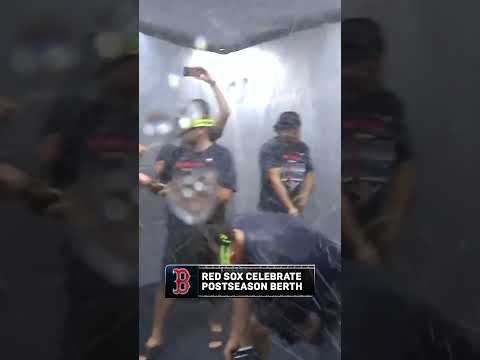 The celebration has begun for the Red Sox! #MLB #redsox #baseball #playoffs
