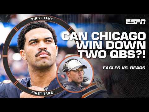 Can the Bears beat the Eagles WITHOUT their top 2 QBs?! 😳 | First Take
