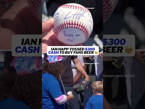 Before the Cubs final home game, 10-year vet Ian Happ tossed a baseball with beer money to fans
