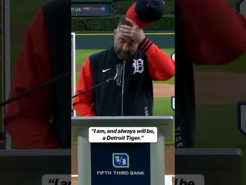 Justin Verlander spoke to the fans before the final start of his career tomorrow 🥺 #MLB #tigers