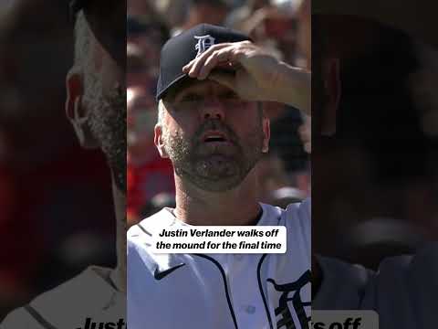 Justin Verlander walks off the mound for the last time 🥺