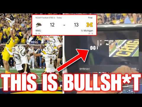 Michigan ROBS Western Michigan?! | Big Ten Officials EXPOSED In Clock SCANDAL!
