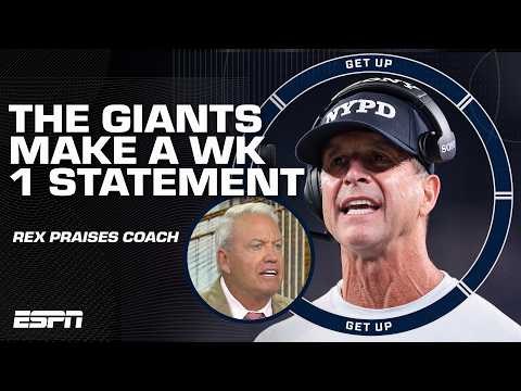 John Harbaugh has built a ‘BULLY’ football team! – Rex Ryan praises Giants for Week 1 win 😤 | Get Up