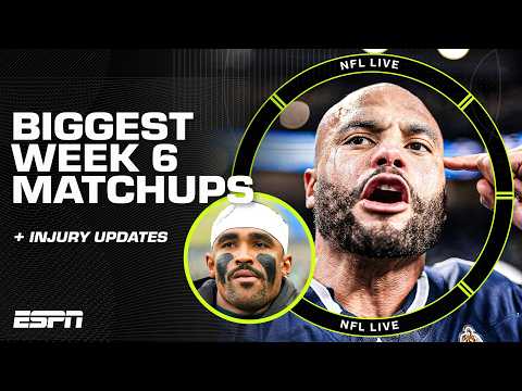 Week 6 predictions and game picks 🍿 + Latest news & injury updates | NFL Live