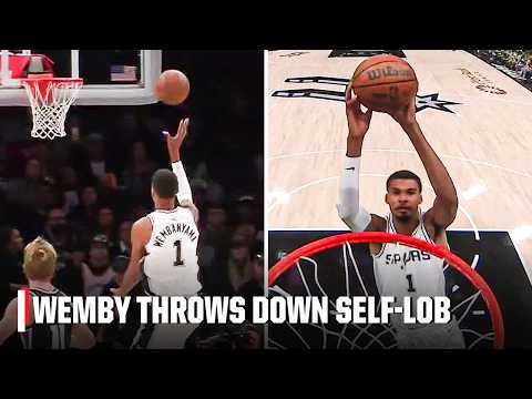 WEMBY GOES COAST-TO-COAST AND LOBS IT TO HIMSELF 👽 🤯 | NBA on ESPN