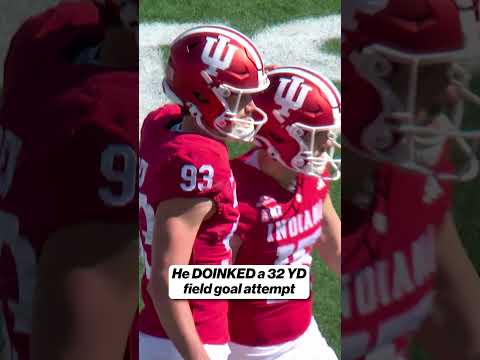 Indiana’s kick hits off the upright and is NO GOOD! #indiana #ohiostate #football