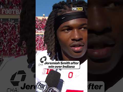 Jeremiah Smith reflects after tough win over Indiana 🌰 #cfb #ohiostate #football