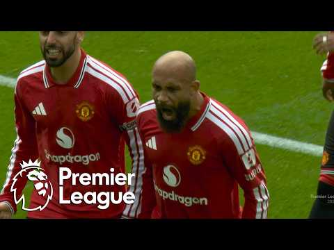 Bryan Mbeumo tucks away Manchester United’s opener against Leeds | Premier League